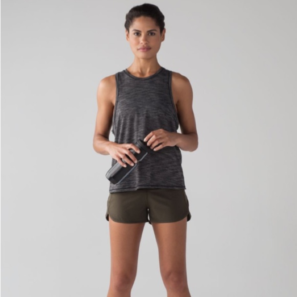 Lululemon Speed Shorts, Dark Olive, Size 10